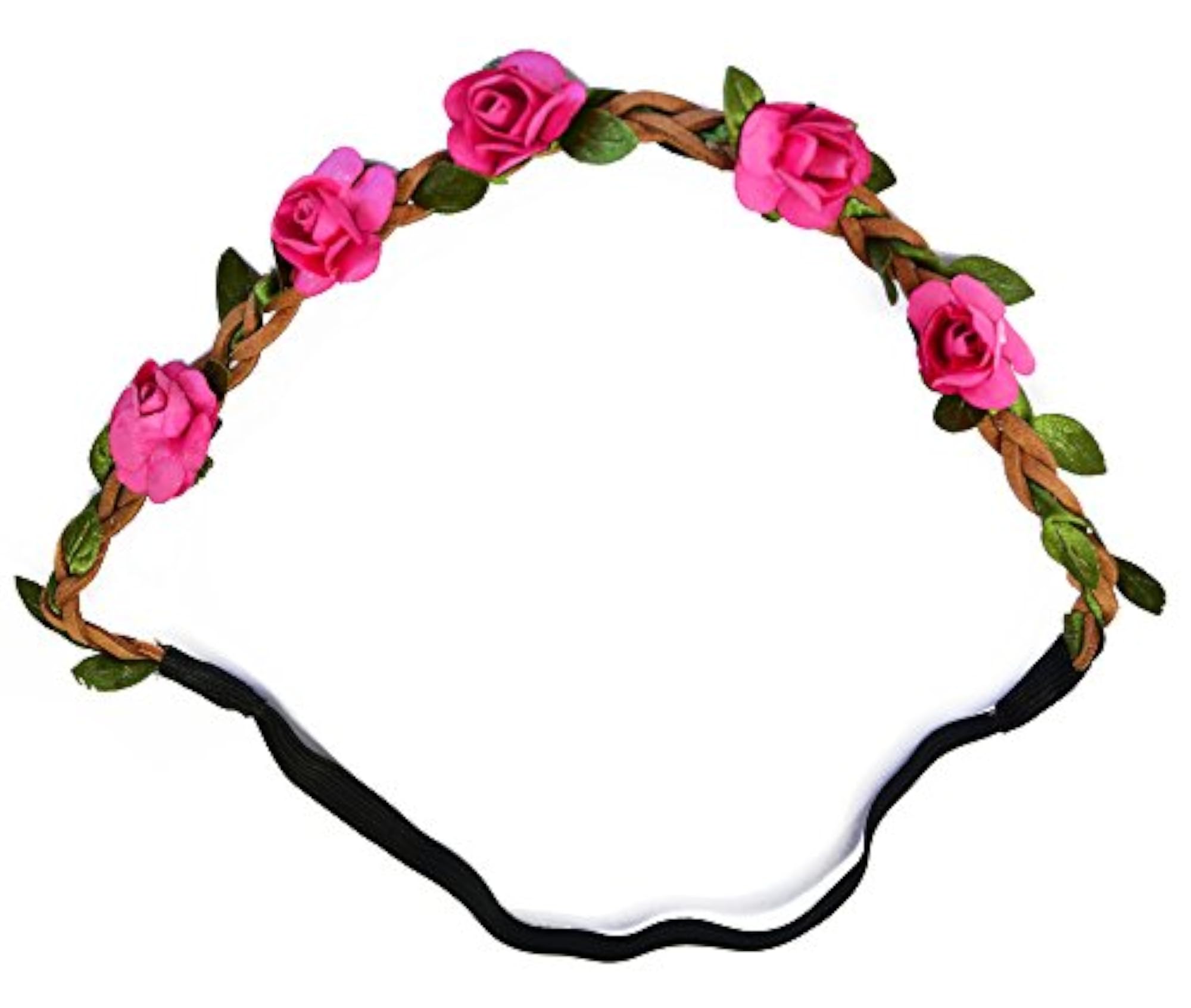 Pink Flower Tiara Headband for Women, Elegant Accessory